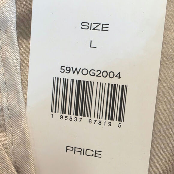 French Connection Mens Khaki Cargo Shorts Sz Large Beige Stone 10" Inseam Unisex - Picture 13 of 13